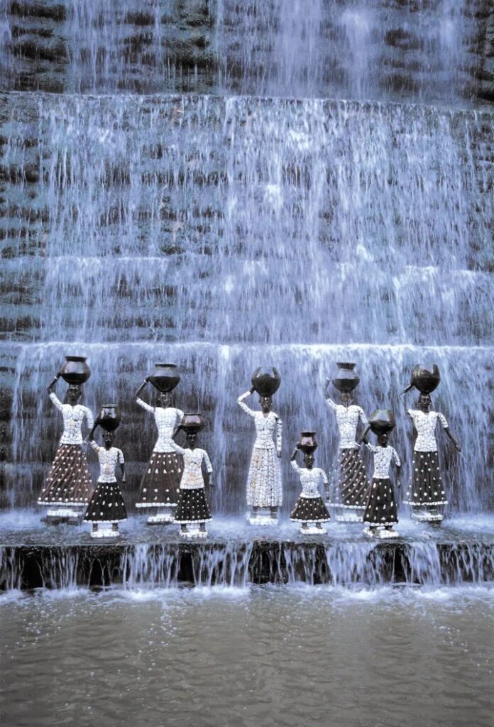 Garden of Memory or Wonderland of waste? waterfall large